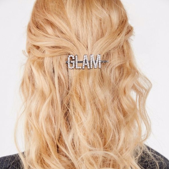 GLAM Silver Rhinestone Statement Hair Pin Clip - Picture 10 of 10